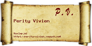 Perity Vivien névjegykártya